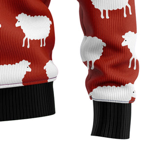 Sheep Black And White Christmas Ugly Sweater