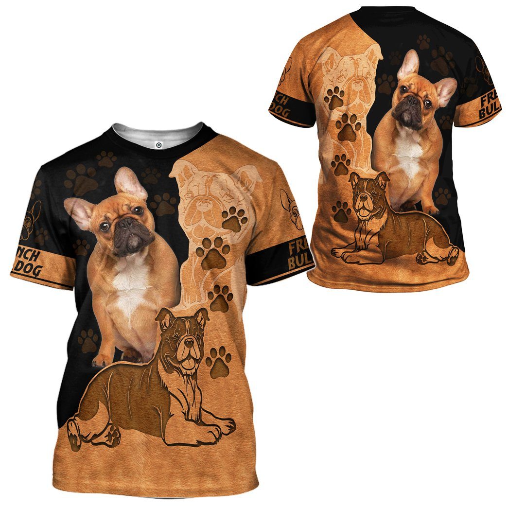 Loving French Bulldog T-Shirt 3D For Men & Women