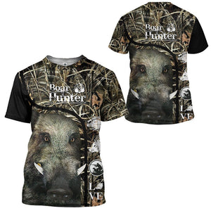 Love Boar Hunter T-Shirt 3D For Men & Women