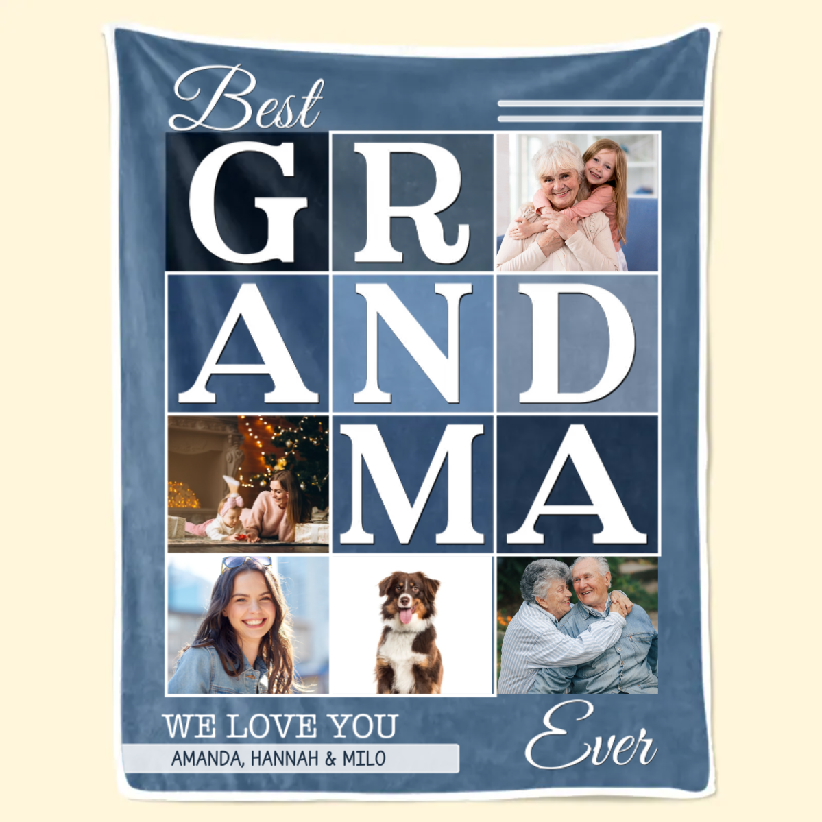 Custom Photo We Will Always Be Connected Grandma Version - Gift For Grandma - Personalized Blanket