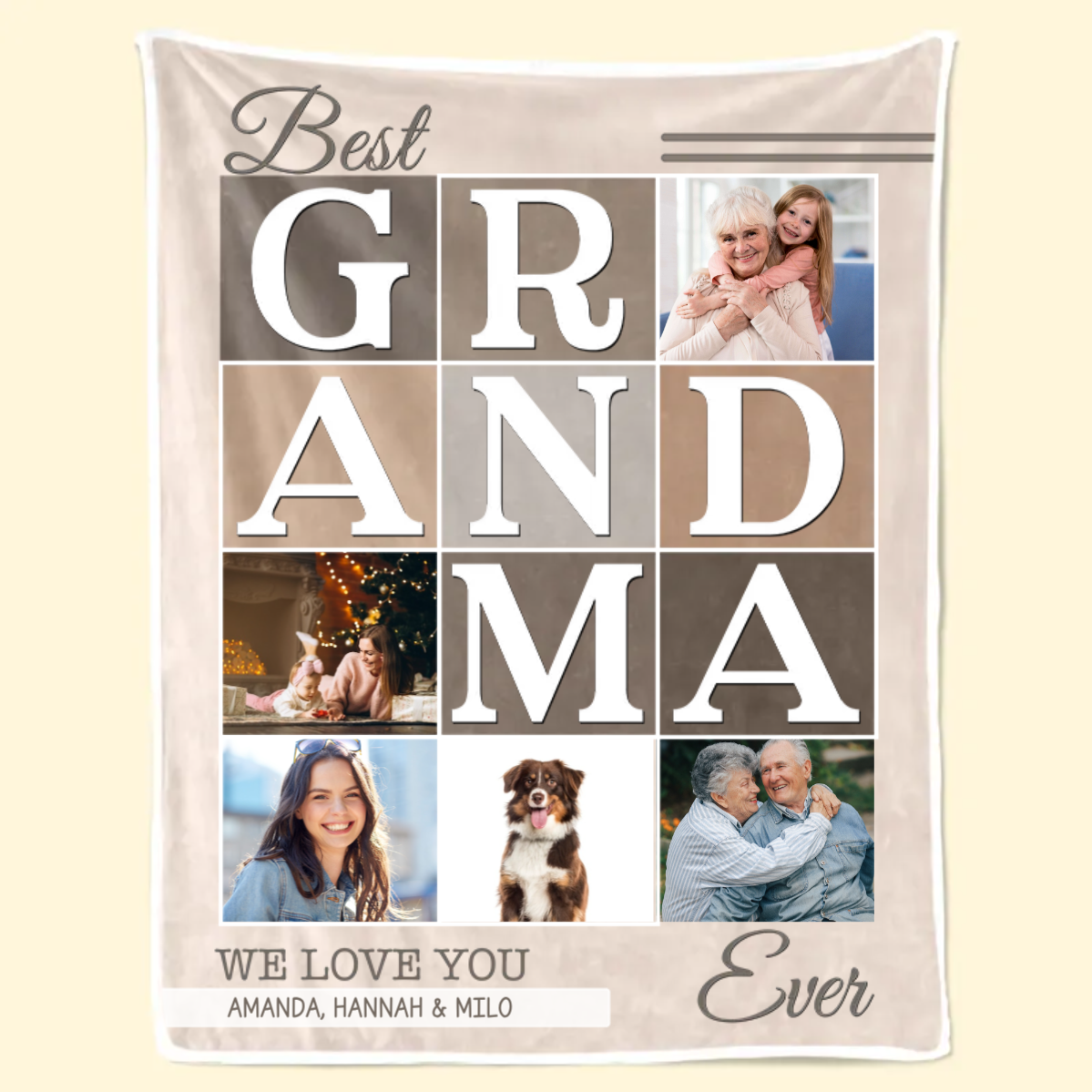 Custom Photo We Will Always Be Connected Grandma Version - Gift For Grandma - Personalized Blanket