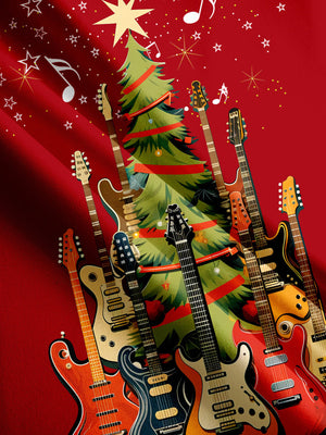 Music Guitar Christmas Tree - Hawaiian Shirt