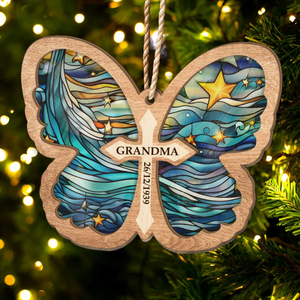 A Butterfly Represents You - Christmas Gift,Memorial Gift For Family - Personalized 2-Layered Mix Ornament