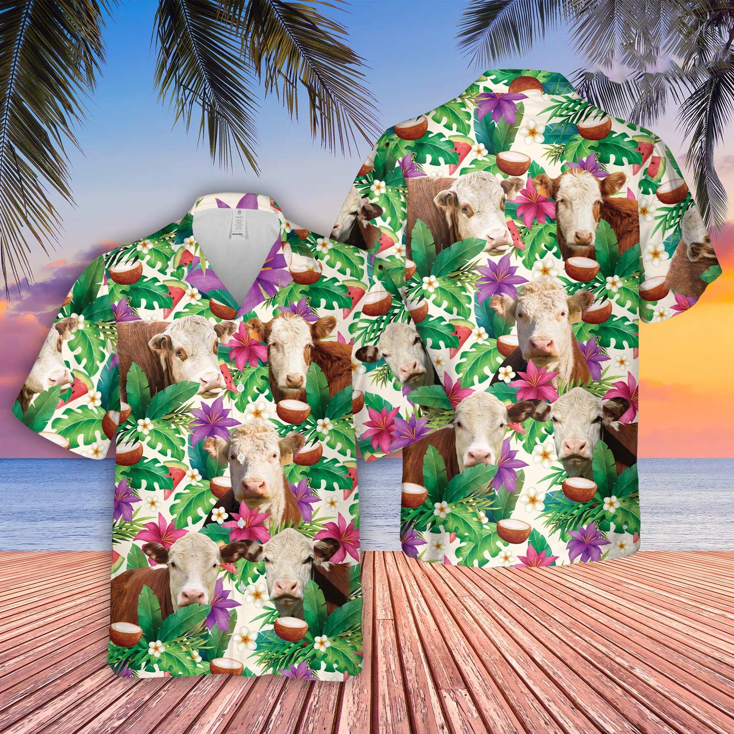 Unique Hereford Summer Floral 3D - Hawaiian Shirt