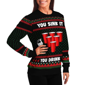 You Sink It You Drink It Ugly Christmas Sweater