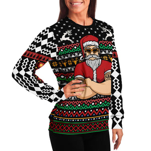 Naughty Santa Bouncer Ugly Christmas Sweater