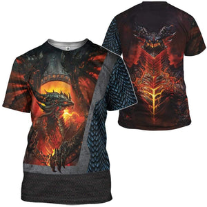 Fire Dragon T-Shirt 3D For Men & Women