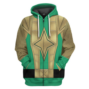 Green Samurai Rangers Ninja Storm - Costume Cosplay Hoodie