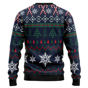 Dark Blue Cardigan Ugly Christmas Sweater