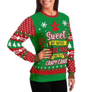 Sweet But Twisted, Does That Make Me A Candy Cane Ugly Christmas Sweater