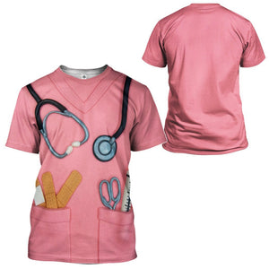 Nurse Uniform Costume Cosplay T-Shirt