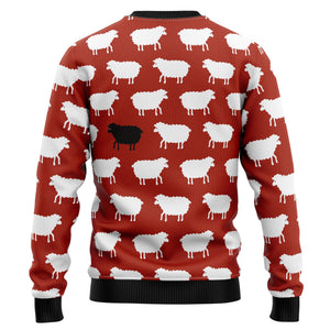 Sheep Black And White Christmas Ugly Sweater