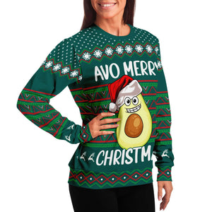 Avo Merry Christmas Green Avocado Ugly Sweater