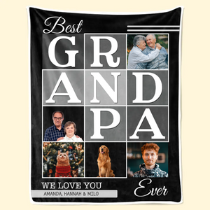 Custom Photo We Will Always Be Connected Grandpa Version - Gift For Grandpa - Personalized Blanket