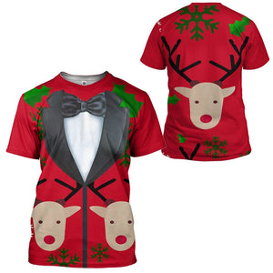 Christmas Faux Suit Costume Cosplay - T-Shirt