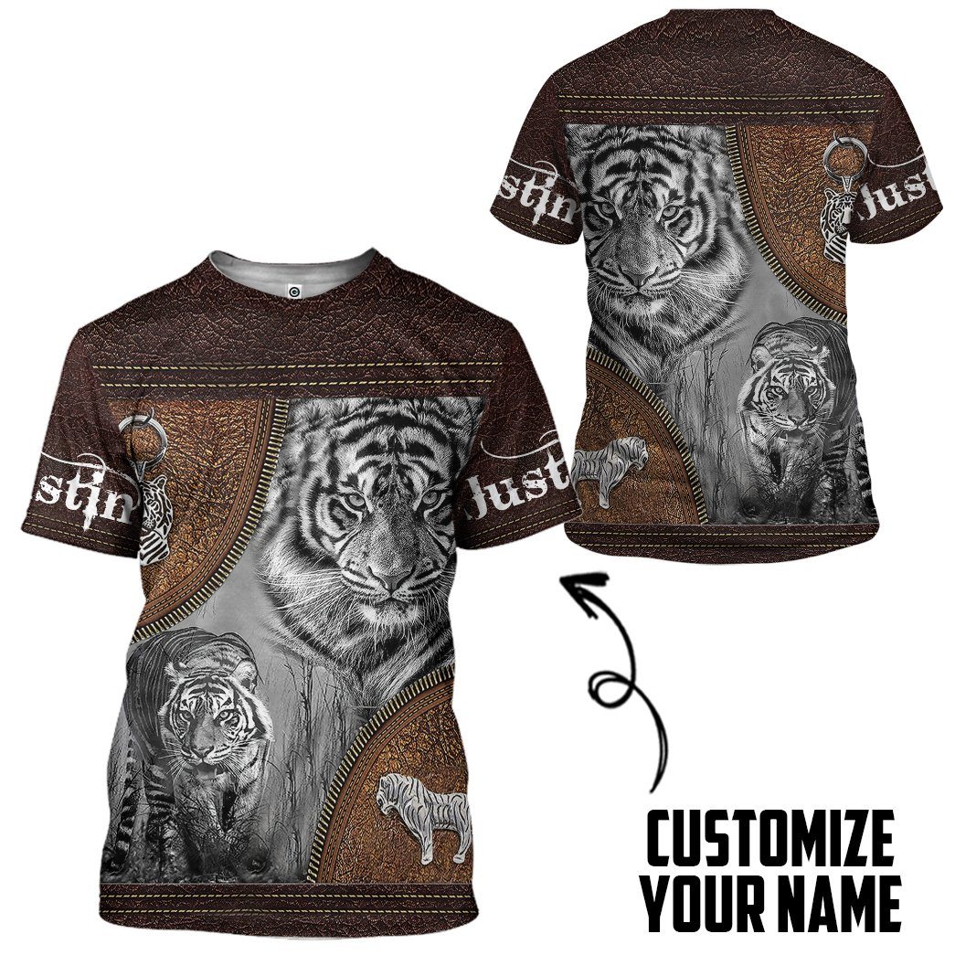 Personalized Tiger Leather T-Shirt 3D For Men & Women