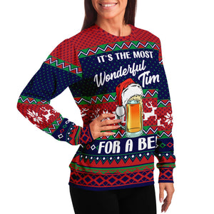 It's The Most Wonderful Time For A Beer Ugly Christmas Sweater