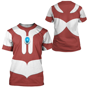 Ultraman Costume Cosplay T-Shirt 3D For Men & Women