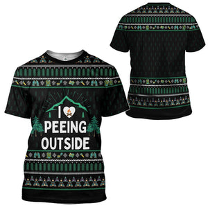 Camping I Love Peeing Outside T-Shirt 3D For Men & Women