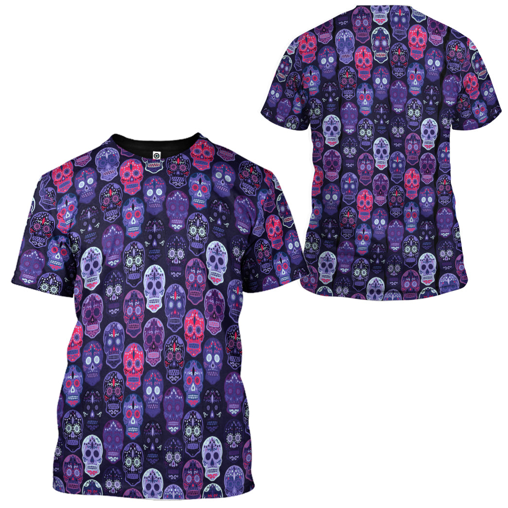 Sugar Skulls T-Shirt 3D For Men & Women