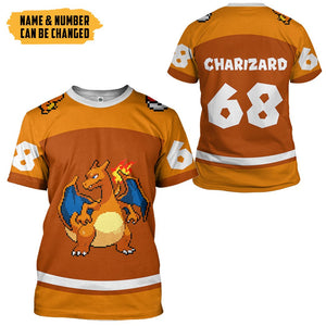 PKM Charizard Sport Costume Cosplay - Personalized T-Shirt