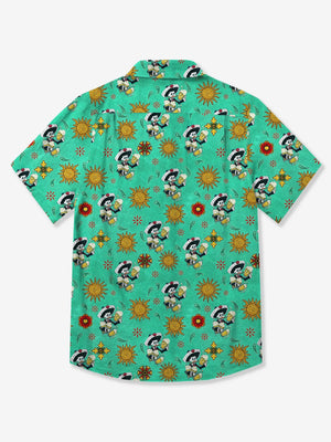 Mexican Culture Sun Skull Holding Beer - Hawaiian Shirt