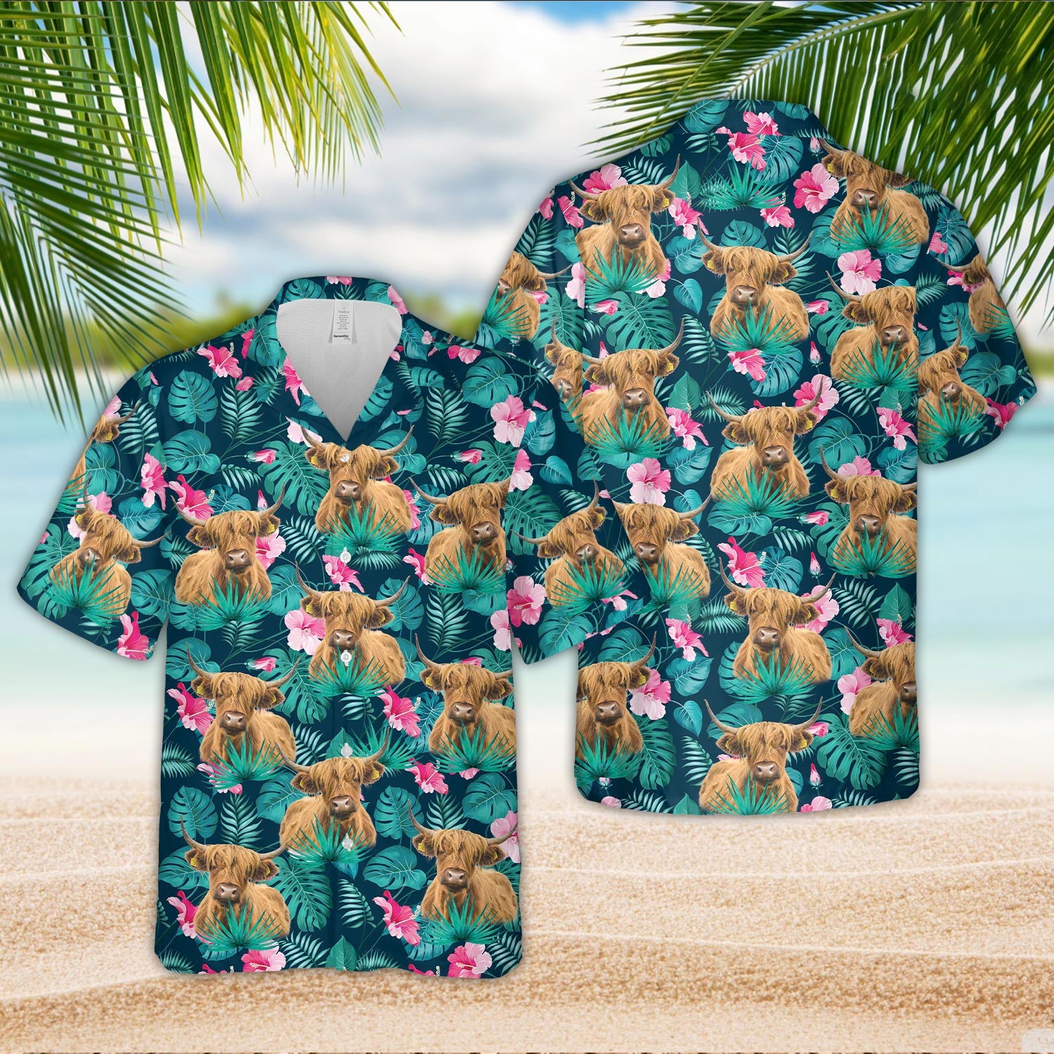 Unique Highland Blue Floral Summer 3D - Hawaiian Shirt