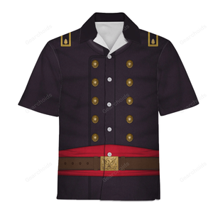 Union Army- Major- Infantry Uniform Cosplay Costume - Hawaiian Shirt