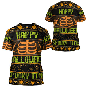 Halloween Spooky Time T-Shirt 3D For Men & Women