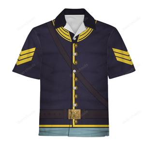 American Union Army- Cavalry Sergeant Uniform Costume Cosplay - Hawaiian Shirt