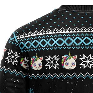 Unicorn Pew Pew Christmas Ugly Sweater