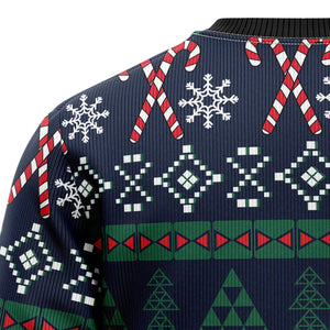 Dark Blue Cardigan Ugly Christmas Sweater