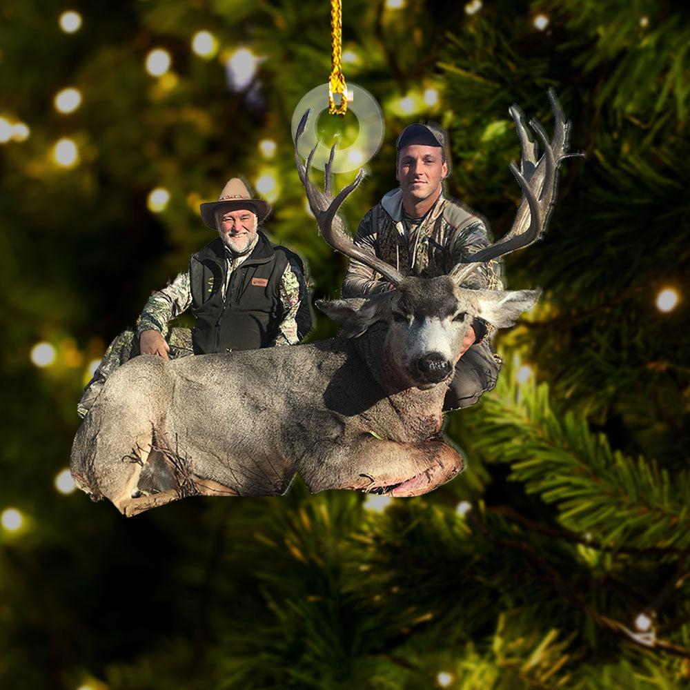Custom Photo Deer Hunting Men - Gift For Hunters - Personalized Acrylic Photo Ornament