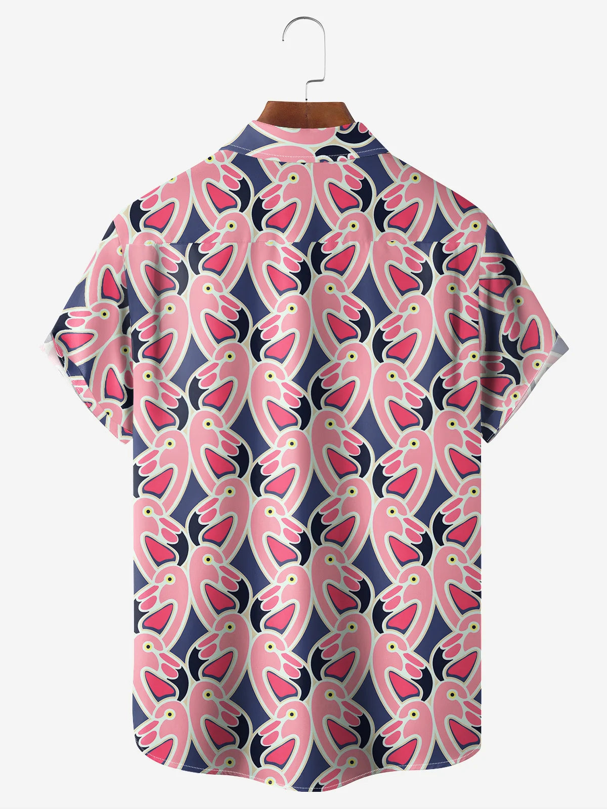 Flamingo Pink Pattern Short Sleeve - Hawaiian Shirt