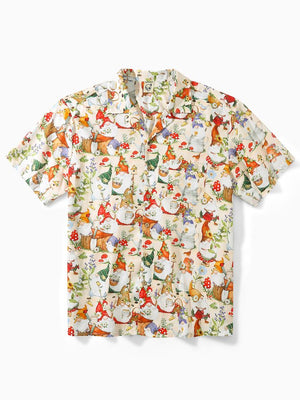 Christmas Gnome And Iris Flowers - Hawaiian Shirt