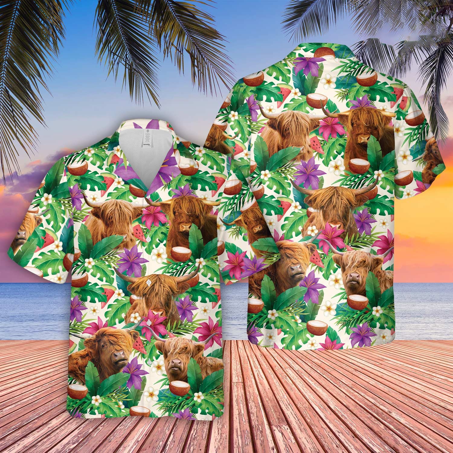 Unique Highland Summer Floral 3D - Hawaiian Shirt