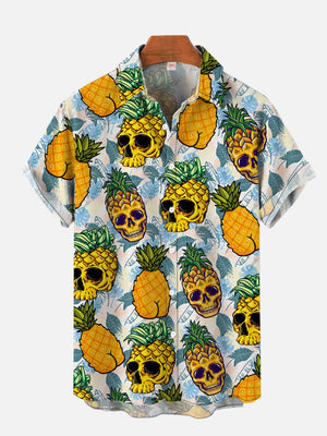 Beach Skull Pineapple Funky - Hawaiian Shirt