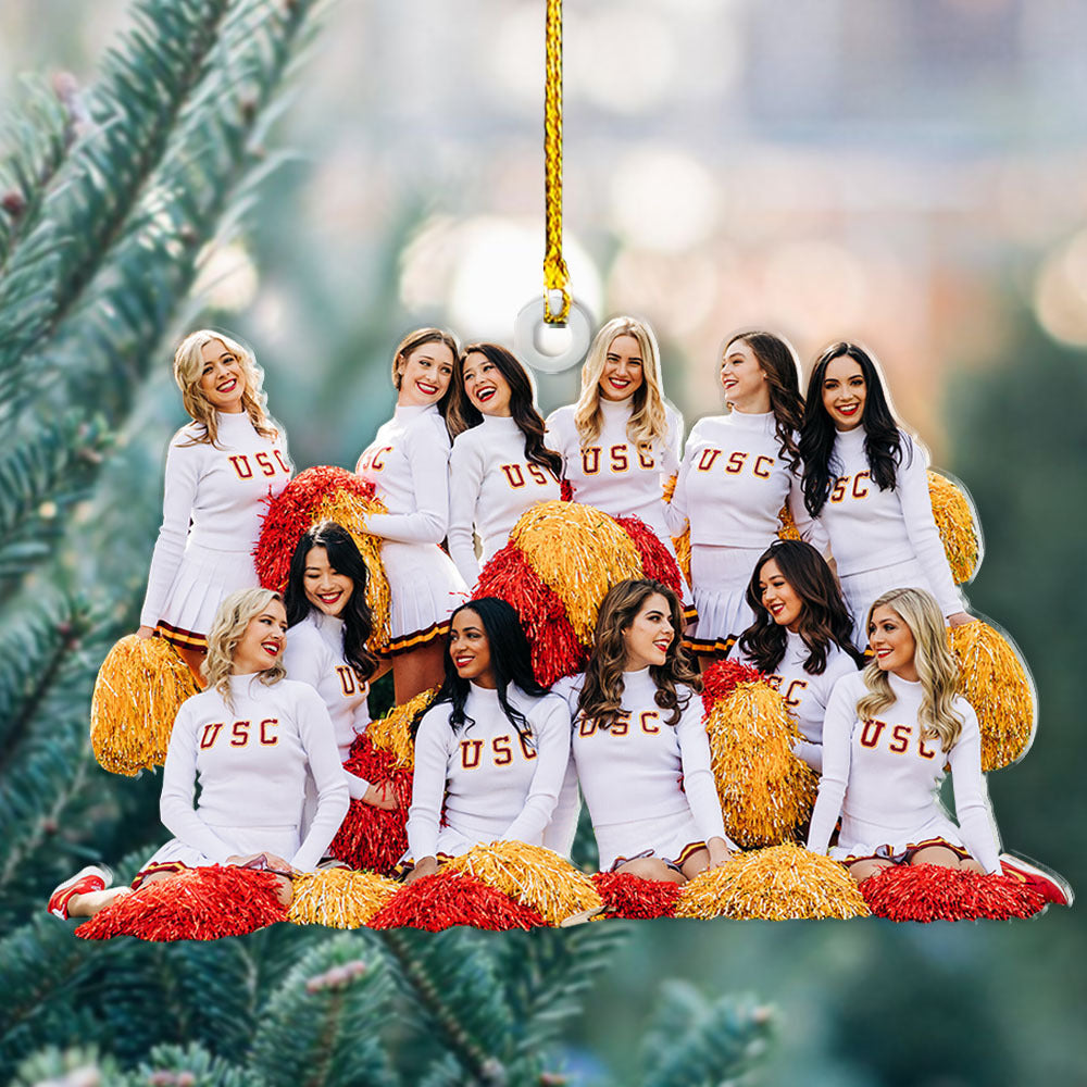 Custom Photo Cheerleaders  - Gift For Graduate - Personalized Acrylic Photo Ornament