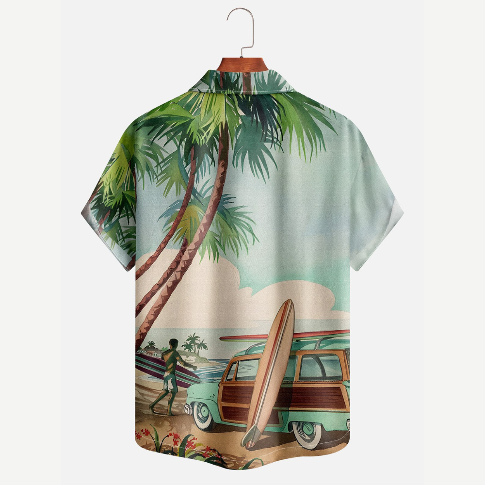 Beach Vacation Vintage Colors - Hawaiian Shirt