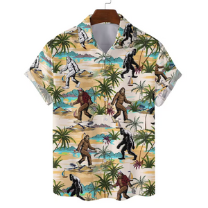 Bigfoot In The Tropical Summer - Hawaiian Shirt