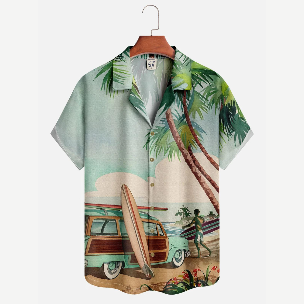 Beach Vacation Vintage Colors - Hawaiian Shirt