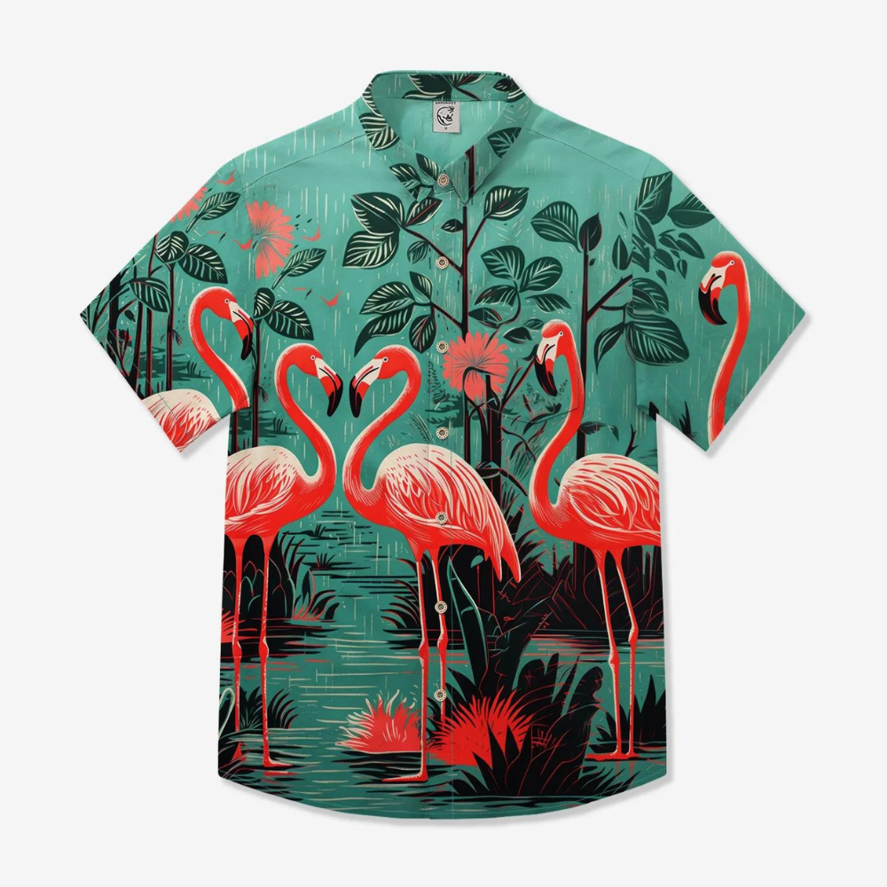 Holiday Couple Of Flamingo - Hawaiian Shirt