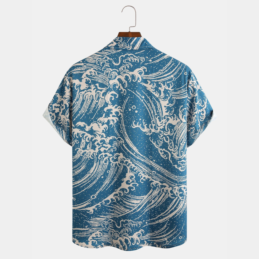 Ocean Great Waves Japanese Style - Hawaiian Shirt