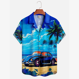 Vintage Car Beachside - Hawaiian Shirt