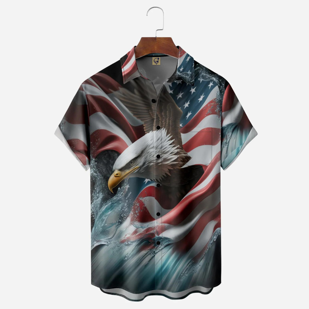 Indepndence Day Eagle The US Flag  - Hawaiian Shirt