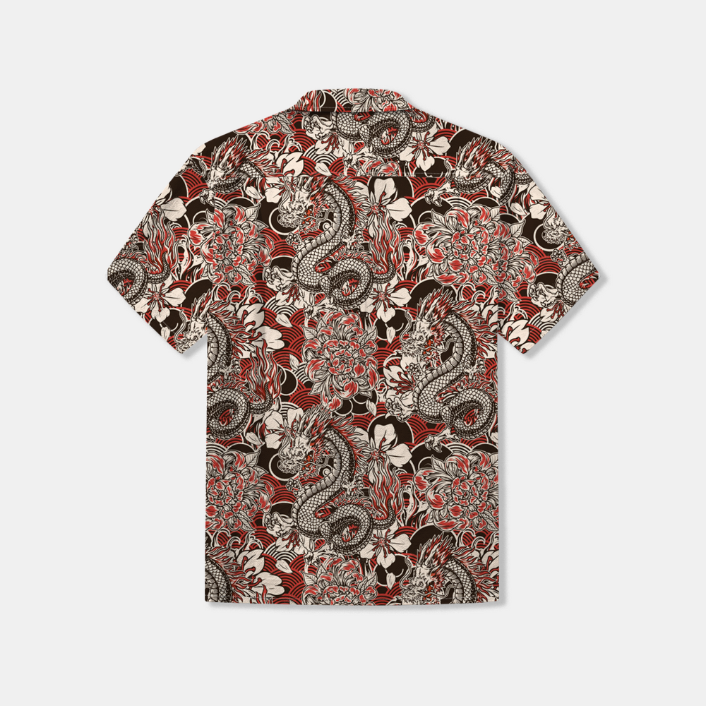 Vintage Ukiyoe Dragon Pattern - Hawaiian Shirt