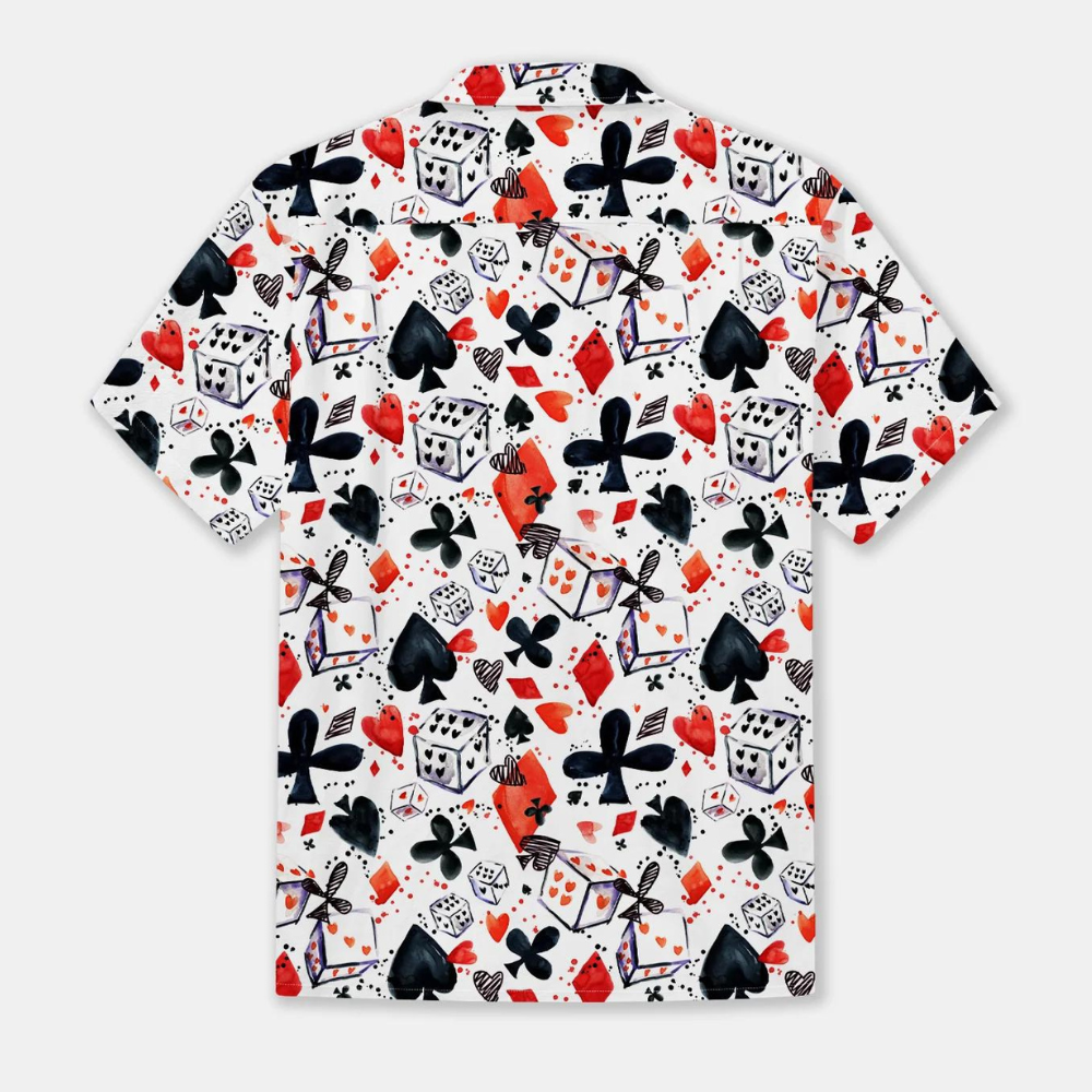 Dices And Poker Polygonal Play  - Hawaiian Shirt