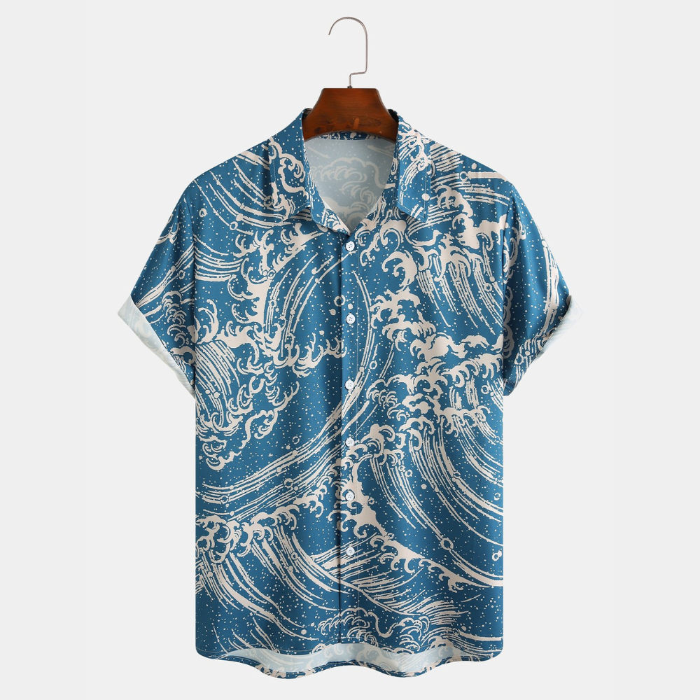 Ocean Great Waves Japanese Style - Hawaiian Shirt