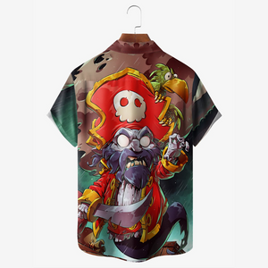 Angry Pirate Captain Zombie - Hawaiian Shirt