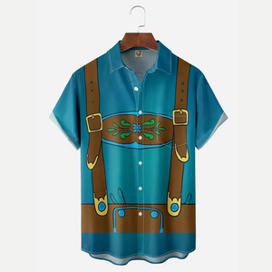 Blue Lederhosen Fashion - Hawaiian Shirt